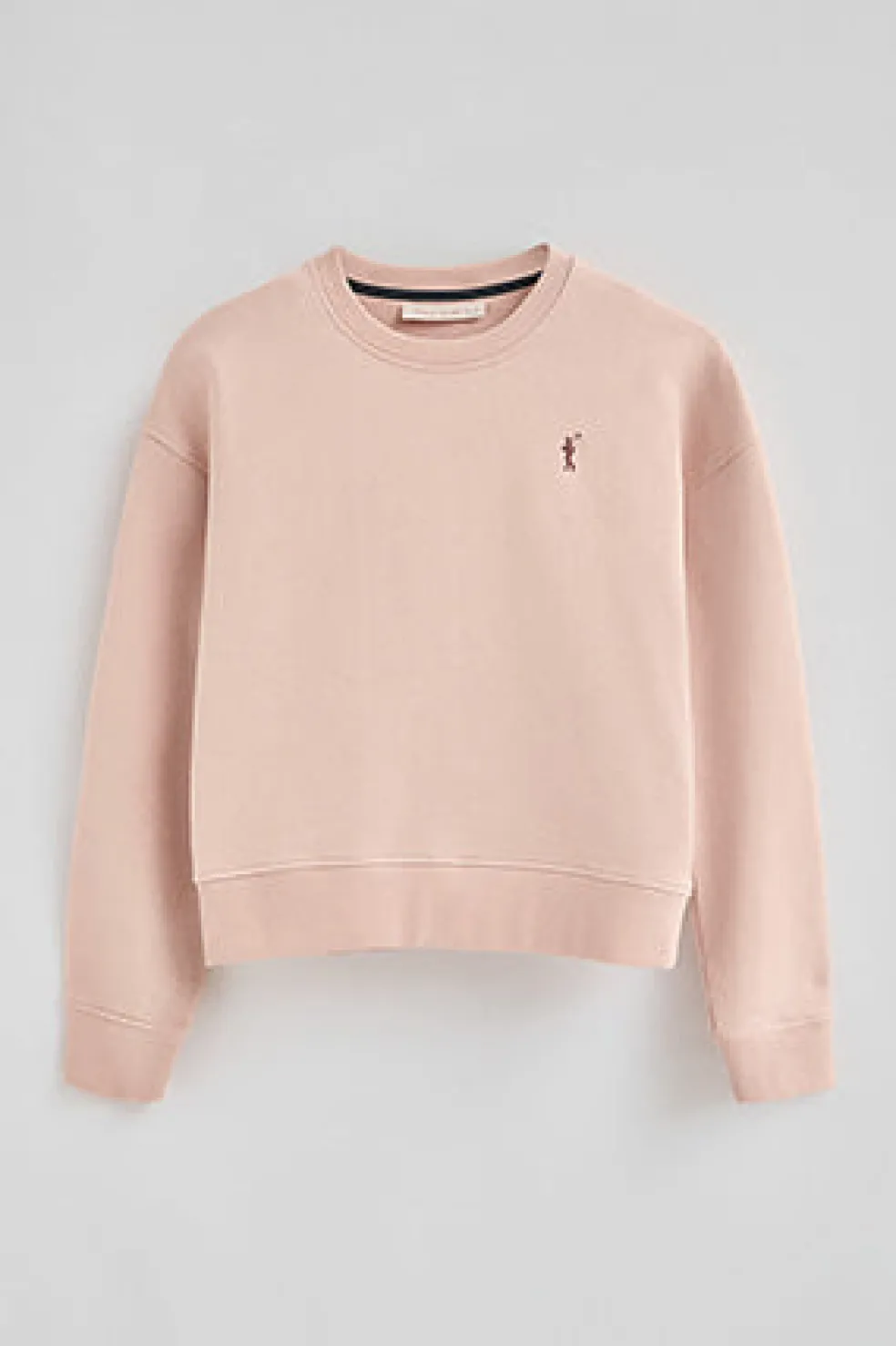 Sudadera rosa palo de corte boxy con logo Rigby Go