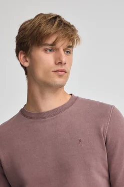 Sudadera rosa tape efecto lavado con logo Rigby Go