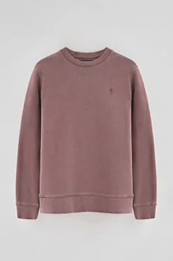 Sudadera rosa tape efecto lavado con logo Rigby Go
