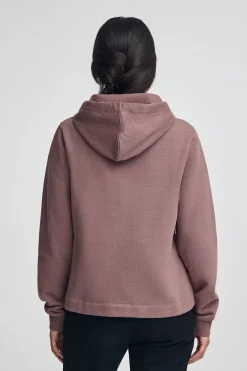 Sudadera rosa taupe con capucha y logo Rigby Go