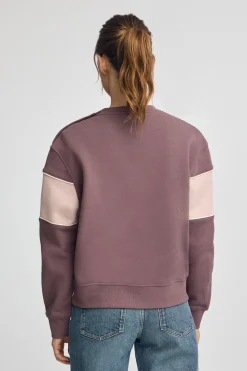Sudadera rosa taupe de corte boxy y logo Polo Club