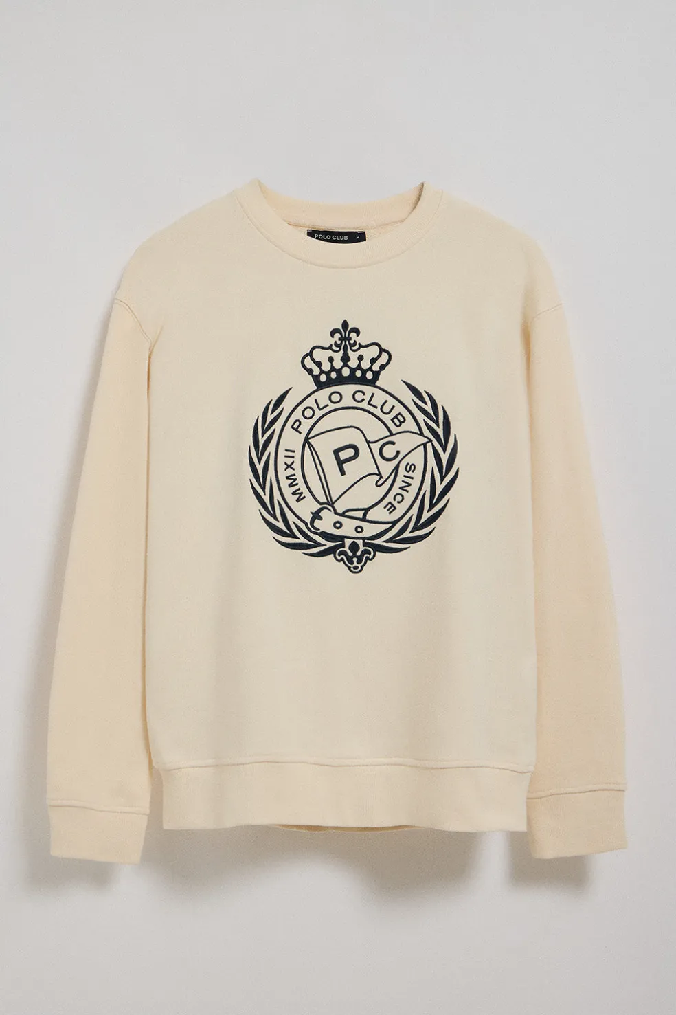 Sudadera Saddie color crudo con gráfico náutico bordado