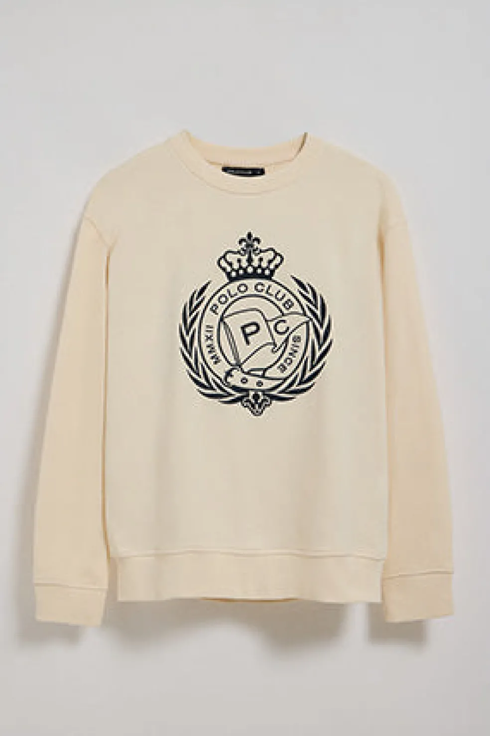 Sudadera Saddie color crudo con gráfico náutico bordado