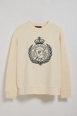 Sudadera Saddie color crudo con gráfico náutico bordado