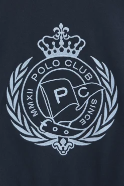 Sudadera Syren azul marino con gráfico náutico bordado