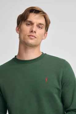 Sudadera verde botella de corte relajado con logo Rigby Go