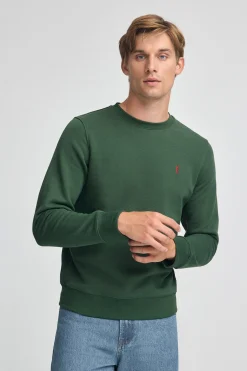 Sudadera verde botella de corte relajado con logo Rigby Go