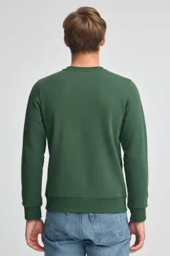 Sudadera verde botella de corte relajado con logo Rigby Go