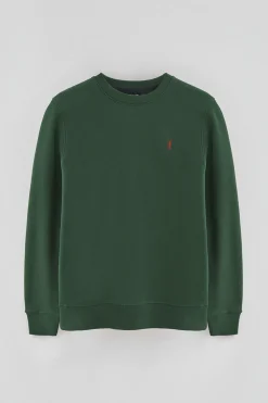 Sudadera verde botella de corte relajado con logo Rigby Go