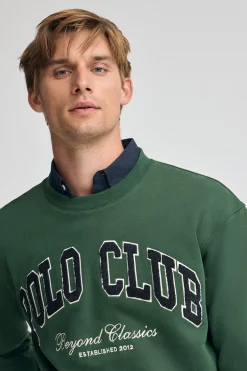 Sudadera verde botella de corte holgado Established 2012 Polo Club