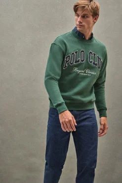 Sudadera verde botella de corte holgado Established 2012 Polo Club