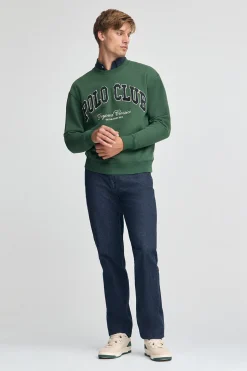 Sudadera verde botella de corte holgado Established 2012 Polo Club