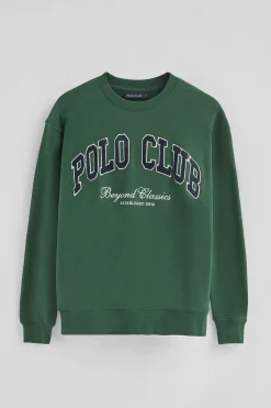 Sudadera verde botella de corte holgado Established 2012 Polo Club
