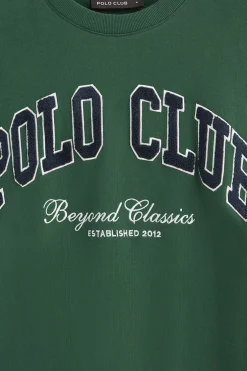 Sudadera verde botella de corte holgado Established 2012 Polo Club