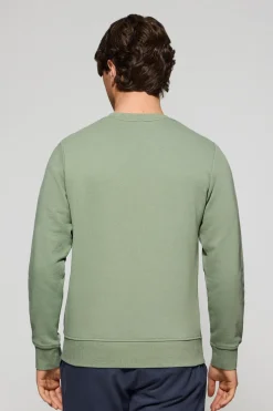Sudadera verde jade relax de cuello redondo y bordado Rigby Go