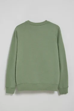 Sudadera verde jade relax de cuello redondo y bordado Rigby Go