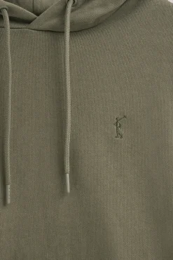 Sudadera verde militar con capucha de corte regular con logo Rigby Go