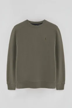Sudadera verde militar de corte relajado con logo Rigby Go