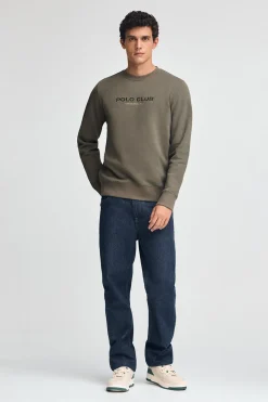 Sudadera verde militar de corte relajado Established 2012 Polo Club