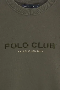 Sudadera verde militar de corte relajado Established 2012 Polo Club