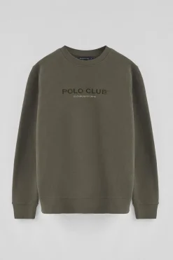 Sudadera verde militar de corte relajado Established 2012 Polo Club