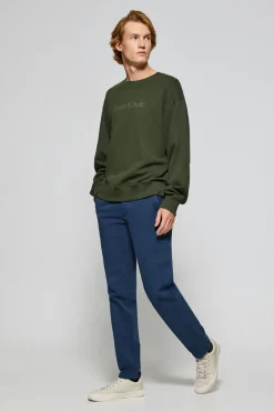 Sudadera verde oscuro de cuello redondo con logotipo Polo Club