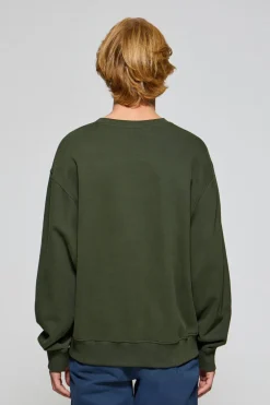 Sudadera verde oscuro de cuello redondo con logotipo Polo Club