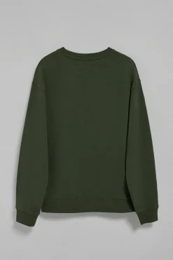 Sudadera verde oscuro de cuello redondo con logotipo Polo Club