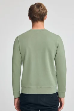 Sudadera verde palido efecto lavado con logo Rigby Go