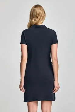 Vestido polero azul marino con logo Rigby Go