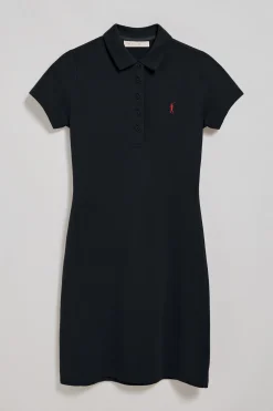 Vestido polero azul marino con logo Rigby Go