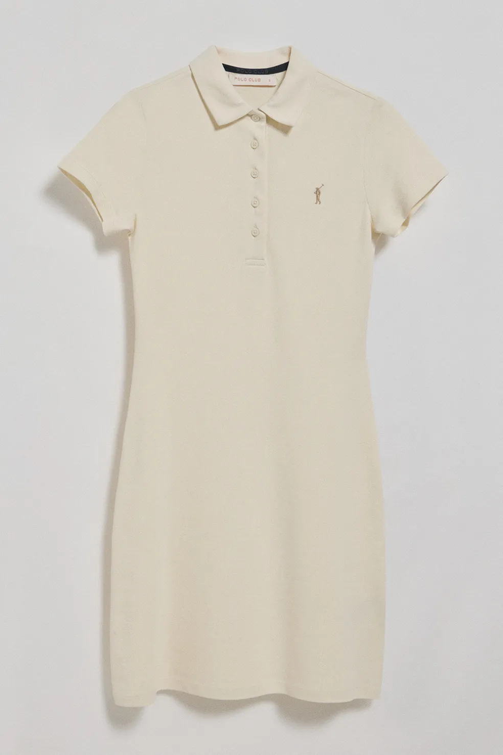 Vestido polero color crudo con logo Rigby Go