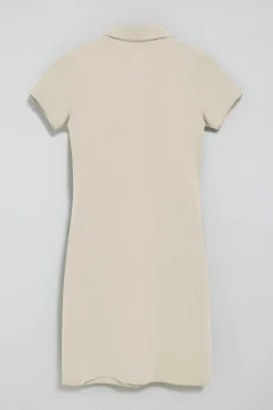 Vestido polero color crudo con logo Rigby Go