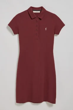 Vestido polero granate con logo Rigby Go