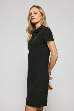 Vestido polero negro con logo Rigby Go
