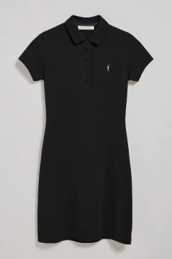 Vestido polero negro con logo Rigby Go