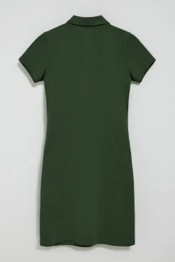 Vestido polero verde botella con logo Rigby Go