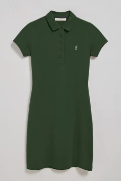 Vestido polero verde botella con logo Rigby Go