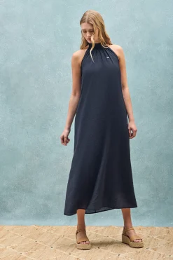 Vestido Valay azul marino con detalles Polo Club