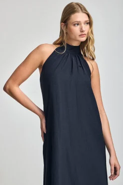 Vestido Valay azul marino con detalles Polo Club