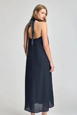 Vestido Valay azul marino con detalles Polo Club