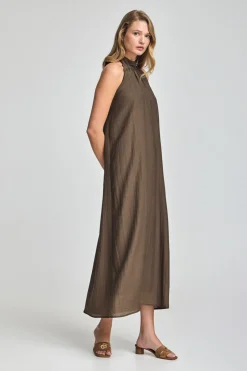 Vestido Valay color moca con detalles Polo Club