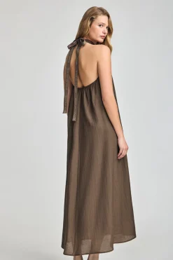 Vestido Valay color moca con detalles Polo Club