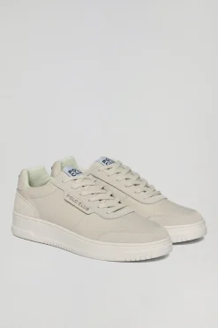 Zapatila casual Milton de piel sintética beige para hombre con detalles al tono Polo Club