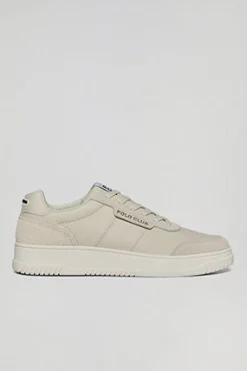 Zapatila casual Milton de piel sintética beige para hombre con detalles al tono Polo Club