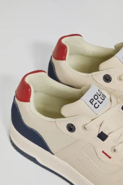 Zapatilla casual Cornell de piel sintética azul marino para hombre con detalles en contraste Polo Club