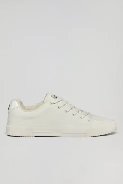 Zapatilla Habana de lona blanca para hombre con detalles Polo Club