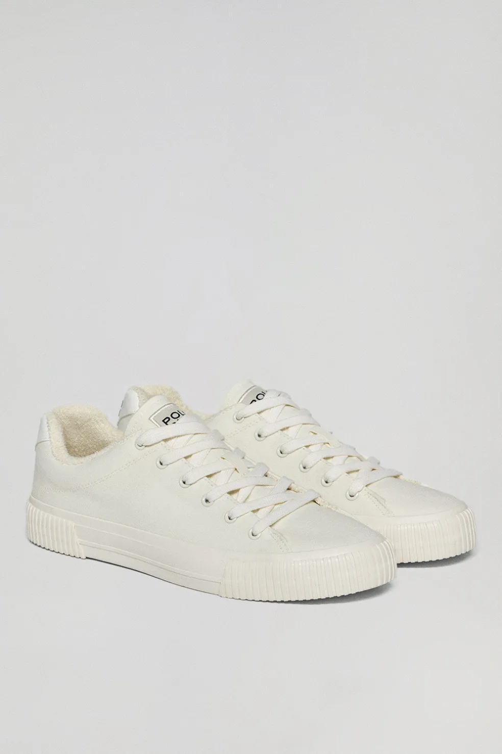 Zapatilla Habana de lona blanca para hombre con detalles Polo Club