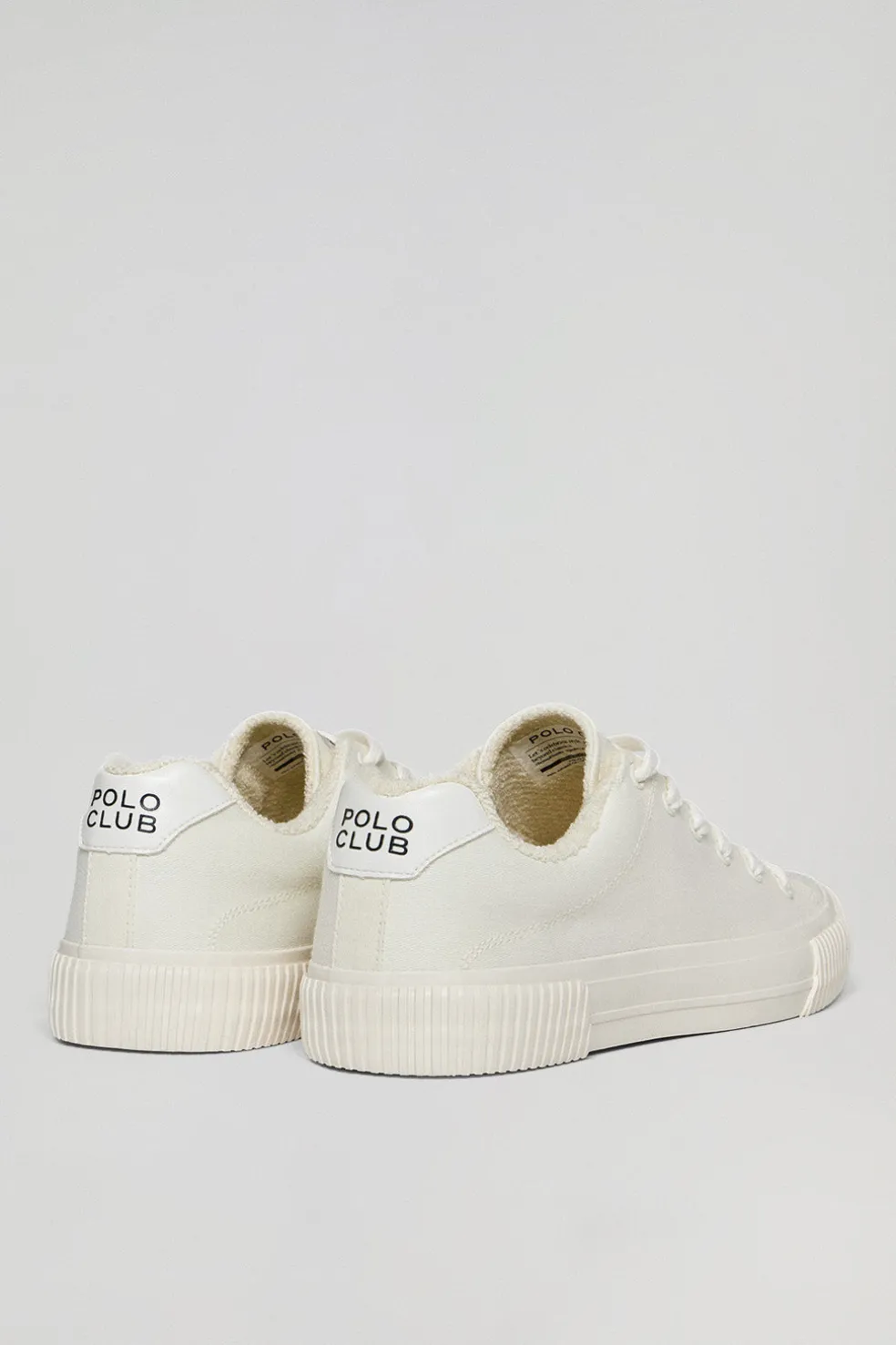 Zapatilla Habana de lona blanca para hombre con detalles Polo Club