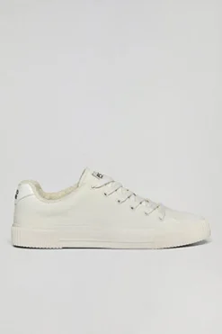 Zapatilla Habana de lona blanca para hombre con detalles Polo Club